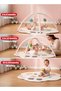 Nurture Baby Play Gym Mat with 7 Detachable Toys | Tummy Time Activity Mat for Newborn, Infant & Toddler | Foldable Sensory Learning Play Mat, Ball Pit, Machine Washable, Anti-Slip 0–12 Months - 7