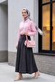 Oversized Linen Shirt with Pockets on the Back - Powder - 3