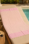 2-Layered Striped Tasseled Multi-Purpose Muslin Peshtemal Beach and Bath Peshtemal 100 X 170 cm - 8
