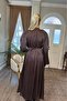 Women's Hijab Plus Size Self-Pleated Loose Dress - 4