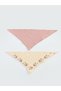 Rmz Gi̇yi̇m Farkiyla Floral Printed Baby Girl Bib Set of 2