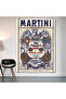 Martini Rossi Vintage Wall Covering Wall Tapestry First Quality Satin Fabric Poster