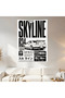 Nissan Skyline R34 Blueprint Wall Covering Wall Tapestry First Quality Satin Fabric Poster - 2