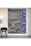 Game Boy Retro Blueprint Wall Covering Wall Tapestry First Quality Satin Fabric Poster