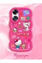 Oppo A60 Compatible Case Camera Protector Red Silicone Couple Phone Case Kitty Pattern - 2