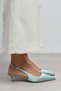 Rovia Turquoise Satin Pointed Toe Thin Heeled Women's Shoes - 7