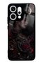 Oppo Reno 14 Glossy Phone Case with Crimson Moon Rose Design