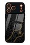 iPhone 17 Pro Max Black Panther Gold Design Glossy Phone Case