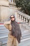 Petra Mosaic Ethnic Pattern Shawl - Brown - 4