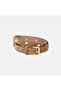 Women's Mink Large Staple Detailed Suede Leather Belt - 2