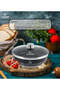 Life Smile 36 cm Oven-Safe Granite Coating Cooking Pot with Glass Lid Beige/Black - 6