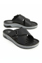 Men's Cross-Strapped Velcro Black Comfortable Sole Daily Slippers - 2