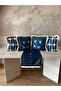 Piccione Series, Suede Fringed 5-Piece Combination Cushion Cover and Runner - 2