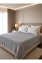3-Layer Muslin Pique 100% Cotton Double Summer Pique – Breathable Lightweight Bedspread |   Cream, Powder, Anthracite - 2
