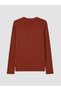 Lcw Everyday Burgundy Crew Neck Women's Ribbed Bodysuit - 2