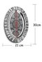 30 cm Wavy Edged Oval Chrome Steel Alexander and Serving Plate – Authentic Embossed - 3