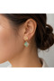 Mint Flora Handmade Square Earrings - 3