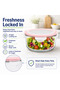 Glass Food Storage Container 2050ml Round Airtight BPA Free Locking Lid Container for Daily Use Pink - 6