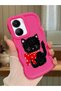 Vivo Y56 Compatible Case Camera Protector Red Silicone Couple Phone Case Cat Pattern