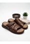 -Genuine Leather Men's Slippers
