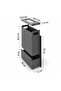 Bathroom / Wc Trash Bin Minimalist Design Wall Mountable / Adhesive Mountable (Anthracite) - 7