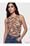 I Zero Roba Collar Zebra Embroidered Gathered Blouse from Freezen Store