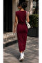 Women's Sleeveless Lycra Flexible Textured Crepe Midi Dress - 3