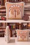 Bohemian Tropical Palm Motif Fringed Pillowcase - Exotic Island Powder Mink Tassel Throw Pillow Cover - 7