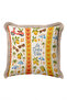 Summer Tropical Lemon Heart Pattern Fringed Pillowcase - Coastal Orange Mink Tassel Throw Pillow Cover - 5