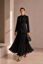 Pleated Black Skirt with Elastic Waist 0245 - 3