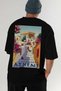 Athens Greece Black Oversize Country City Back Printed Unisex T-Shirt 100% Cotton Premium - 7