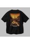Amsterdam Netherlands 3 Black Oversize Country City Back Printed Unisex T-Shirt 100% Cotton Premium - 3