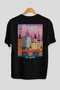 Prague Czech Black Oversize Country City Back Printed Unisex T-Shirt 100% Cotton Premium