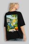 Amalfi Italy 5 Black Oversize Country City Back Printed Unisex T-Shirt 100% Cotton Premium - 4