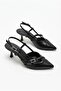 155-7350 Buckle Detailed 6 cm Heel Height Comfortable Women's Shoes