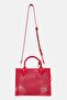 Women Brand Logo Hand Bag With Pouch, Red - 4