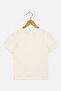 Kids Boy Crew Neck Short Sleeve Print T-Shirt, Cream - 3
