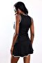 Black Piping Detailed Athlete Skirt Set - 5