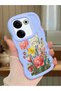 Tecno Camon 20 Pro 4g Compatible Case Camera Protector Blue Silicone Couple Phone Case Floral Pattern