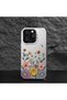 حافظة هاتف متوافقة مع iPhone 17 Pro مصنوعة من السيليكون بحافة صلبة وخلفية صلبة بنمط زهور - 5