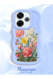Poco M6 4g Compatible Case Camera Protector Blue Silicone Couple Phone Case Floral Pattern - 2