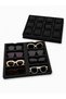 Filok Coated Glasses and Watch Drawer Tray Set Black