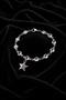 Women's Silver Stone Star Charm Elegant Bracelet (I Love You) - 2