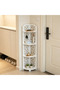 FFD 4-Tier Waterproof PVC Corner Shelf - White Freestanding Storage Rack for Bathroom, Living Room & Balcony (18x100x18 cm) - 6