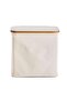 Welton Bamboo Frame Laundry Hamper 53x33x51cm - Cream - 7