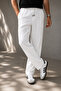 Men's White Linen Trousers with Elastic Waist and Drawstring, Comfortable Fit, Summer Casual Pants - 4