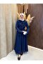 Tana Lace Detailed Dress |   Navy Blue - 3