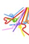 100Pcs 6MM Colourful Flexible Plastic Drinking Straws, Multicolour, Bendable, for Parties and Everyday Use - 6