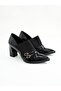 Women's Genuine Leather Heeled Shoes Black Patent Leather