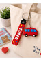 Red Bus Figured Silicone Keychain and Bag Accessory - 3